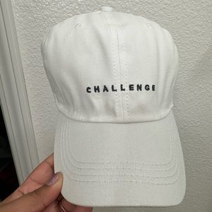 Brand new white challenge hat